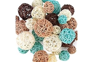 FUTUREPLUSX Wicker Rattan Balls: Vibrant Fillers for Homes and Events