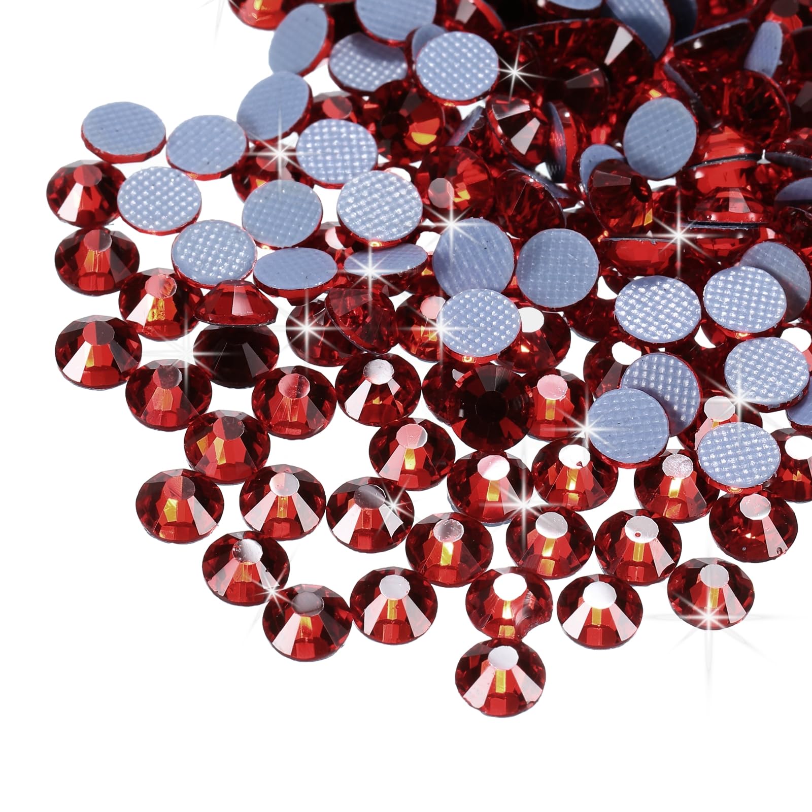 sourcing map 1440 Pcs Rhinestones Flatback Crystal Glass Gems for Crafts Clothes DIY Decoration(SS20 4.8mm,Medium Red) โ image 1