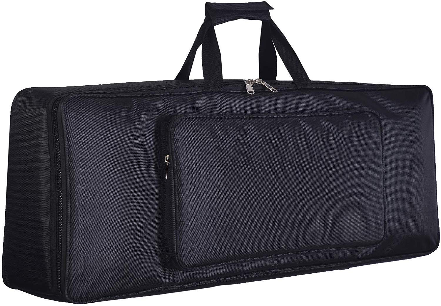 Baritone Keyboard & Piano Case/Cover/Backpack For Arturia KeyLab Essential 61 Keys Heavy Light weight Bag with Front Pocket 37 X 12 X 4 Inch Black-image-15
