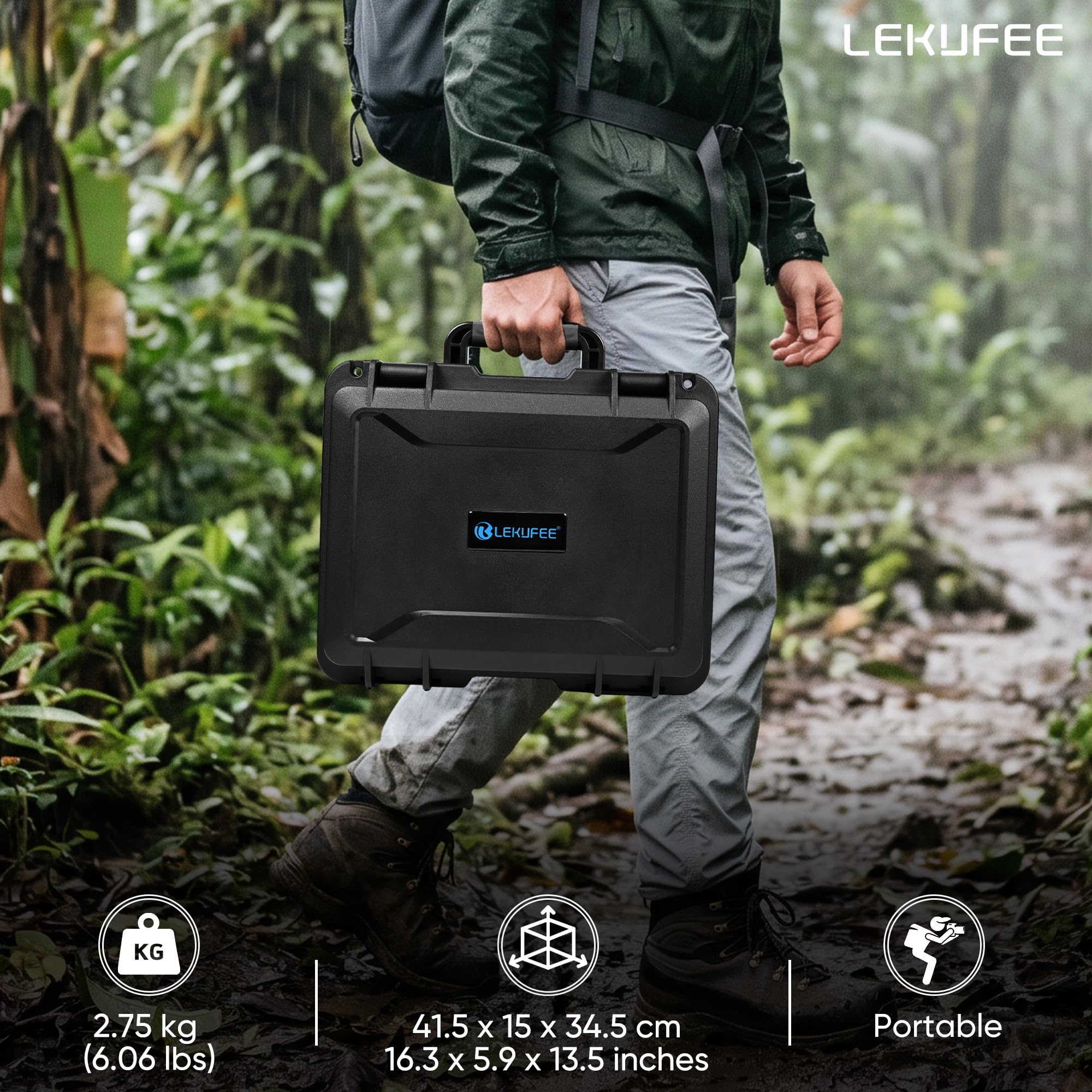 LEKUFEE Valise de Transport Rigide étanche pour Drone DJI Avata 360,Bundle Fly More (RC 2), DJI RC 2/RC N3/N2, 5 Batteries, hub de Charge et Autres Accessoires (étui Uniquement)