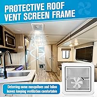 Vista 5 de RV Vent Fan 14 Inch Trailer Roof Vent with 12V Fan, 14" x 14" RV Roof Vents for Trailer/Camper, Camper Vents with 6" Blades