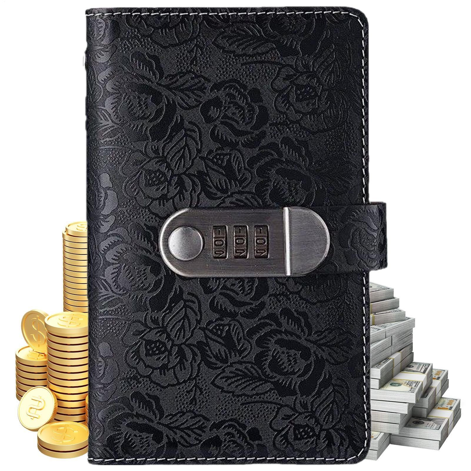 100 Envelope Savings Challenge Book - Cash Management Notebook with Lock - Saving Budget Binder - for Beginners Students Graduates Adults Couples Families Home Apartment Travel Vacation