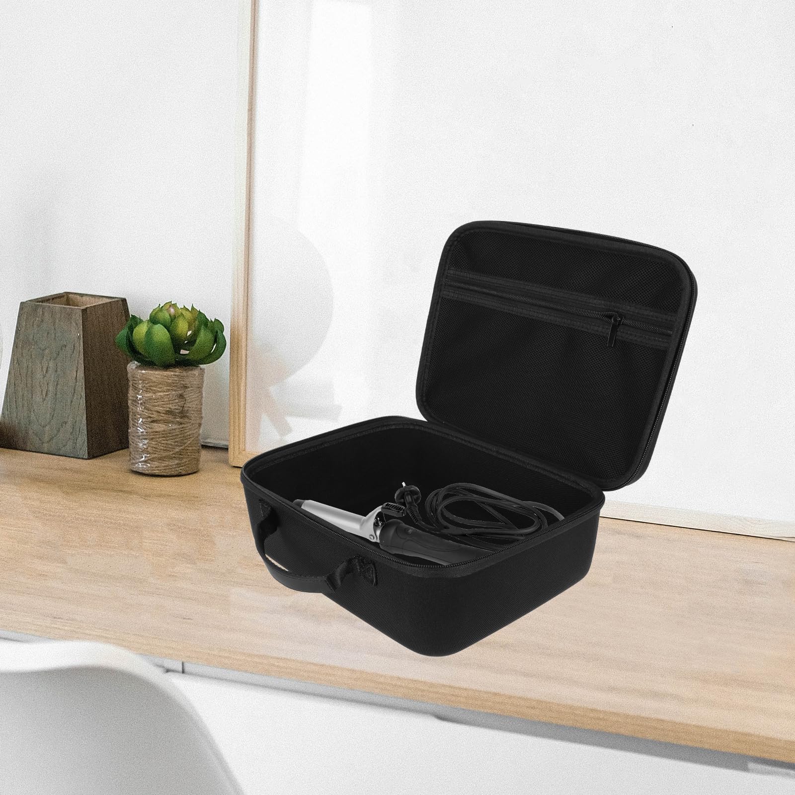 Uonlytech Custodia per Asciugacapelli in Eva Manico, Borsa da Viaggio Portatile Multifunzione per Asciugacapelli, per Viaggi e Trasferte di Lavoro