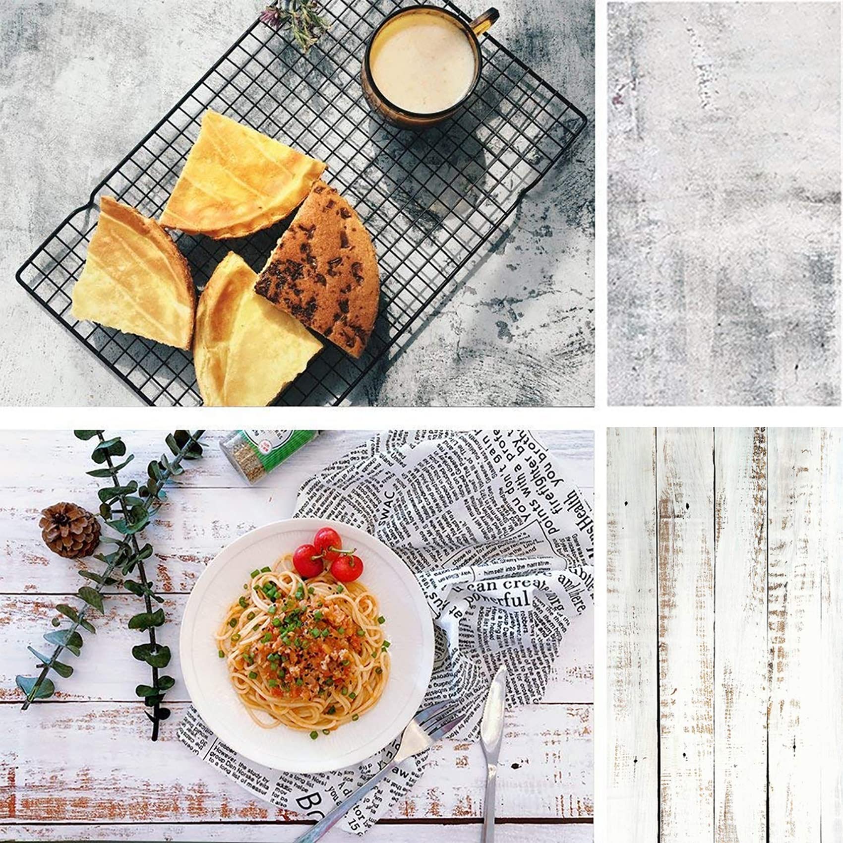 Selens 56 X 88 Cm 2-in-1 Background Flatlay Table Top Photography Double-Sided Backgrounds For Gourmet Bloggers, Cosmetics, Online Shops, Product - View #2