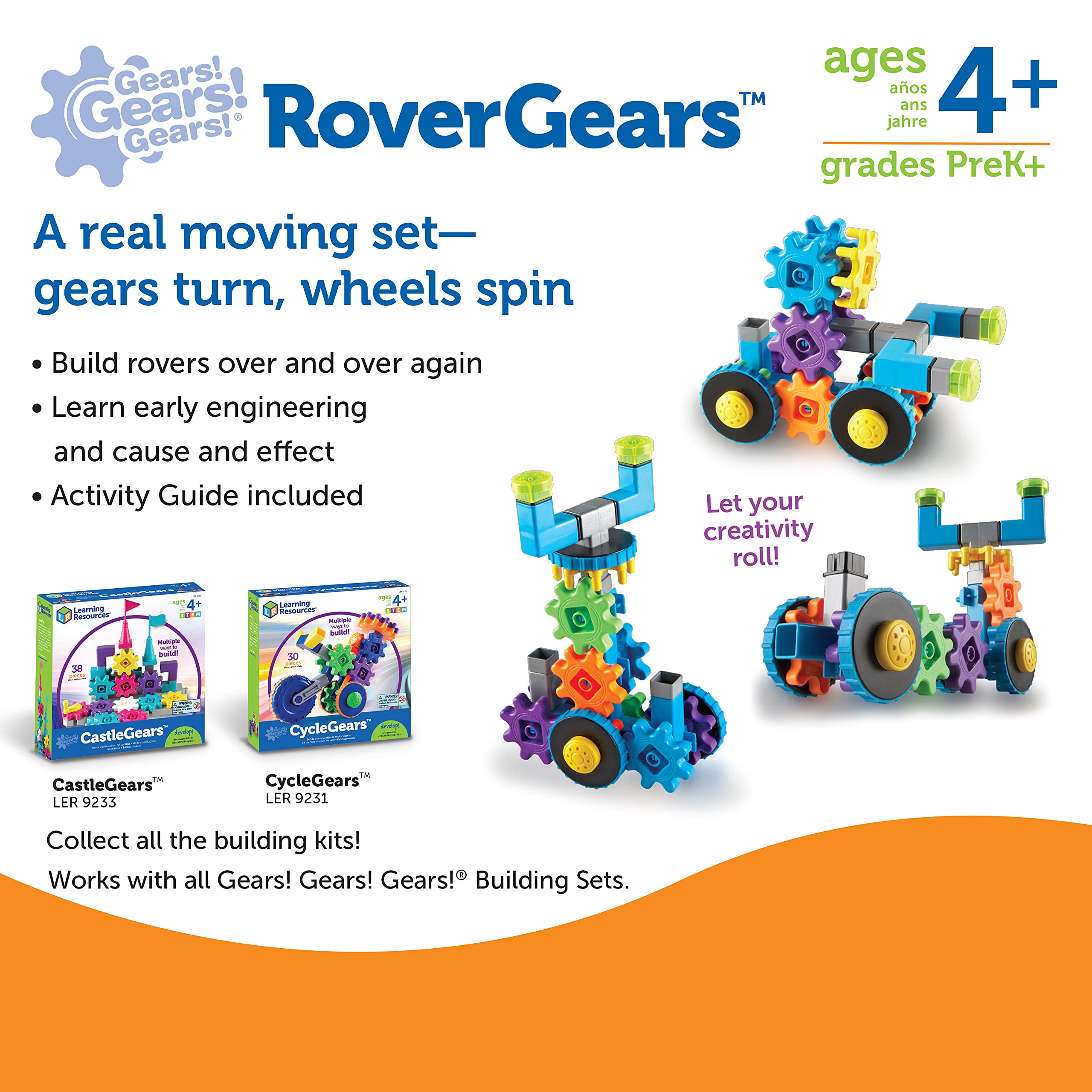 Learning Resources Vehículos de exploración con engranajes RoverGears de Gears Gears Gears