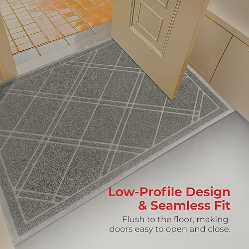 Miniatura 71 de SlipToGrip- Tapete universal de entrada, antideslizante, duradero y lavable- Tapete de bienvenida p/interior/exterior/entrada, malla Duraloop, Verde