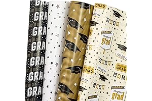 LeZakaa Graduation Wrapping Paper Roll: Elevate Your Graduation Celebrations with Distinction