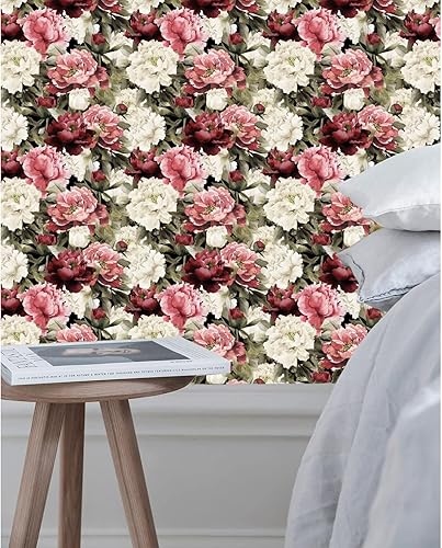 Miniatura 4 de Papel tapiz de vinilo con diseño de flores retro para despegar y pegar, papel de contacto autoadhesivo para estantes, encimera, dormitorio,