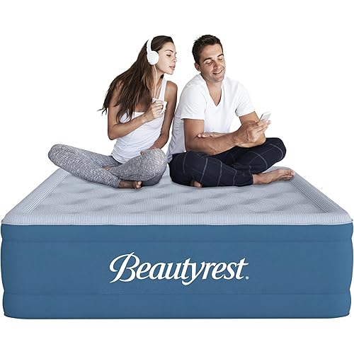 Beautyrest 17" Comfort Plus Air Bed Mattress with Built-in Pump and Plush Cooling Topper, Full