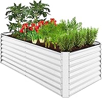 Vista 61 de Best Choice Products Cama de jardín elevada de metal para exteriores de 6 x 3 x 2 pies, maceta de raíces profundas para verduras, flores, hierbas
