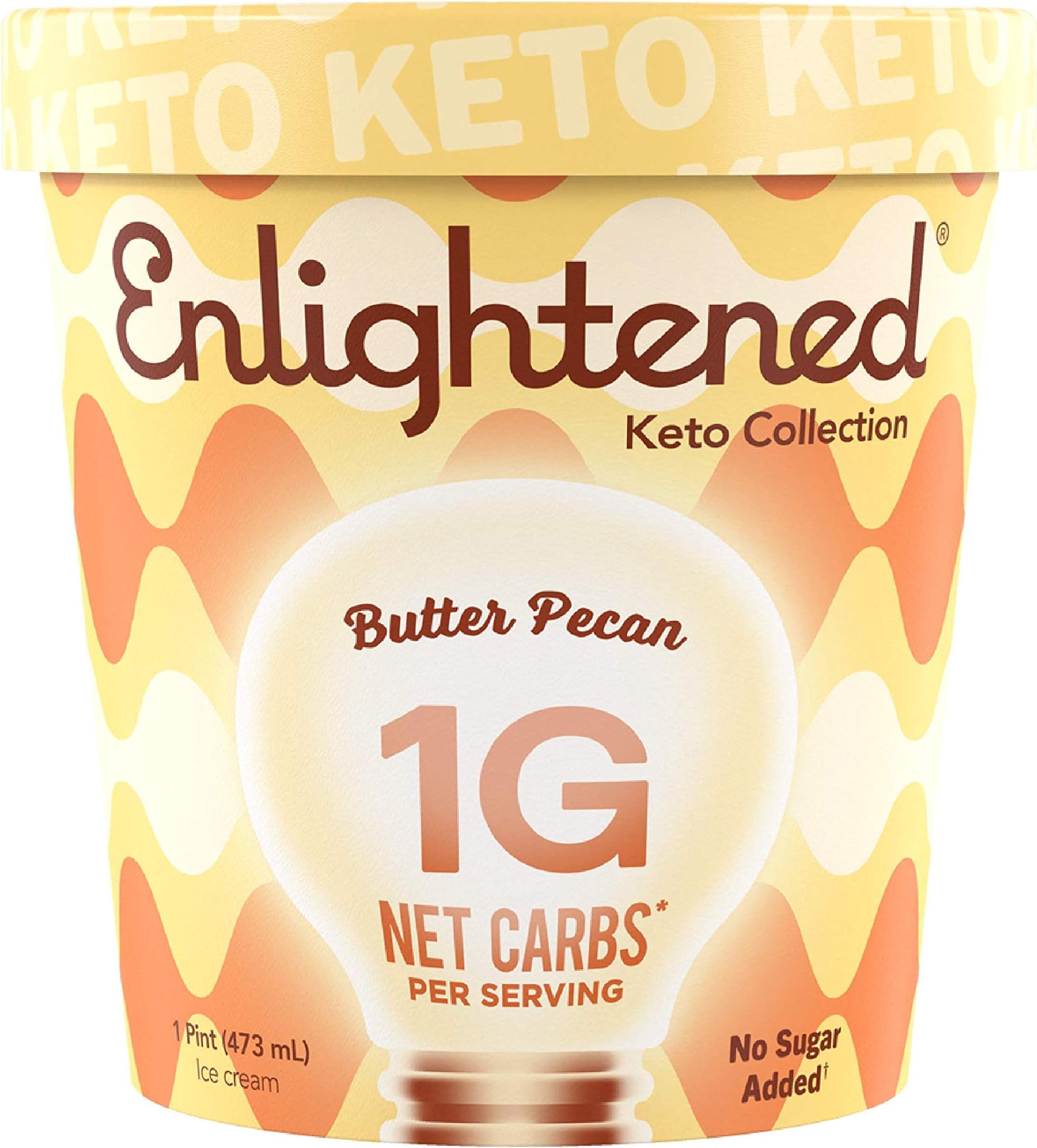 Enlightened, Butter Pecan Ice Cream Keto Ice Cream, 16 fl oz (Frozen)