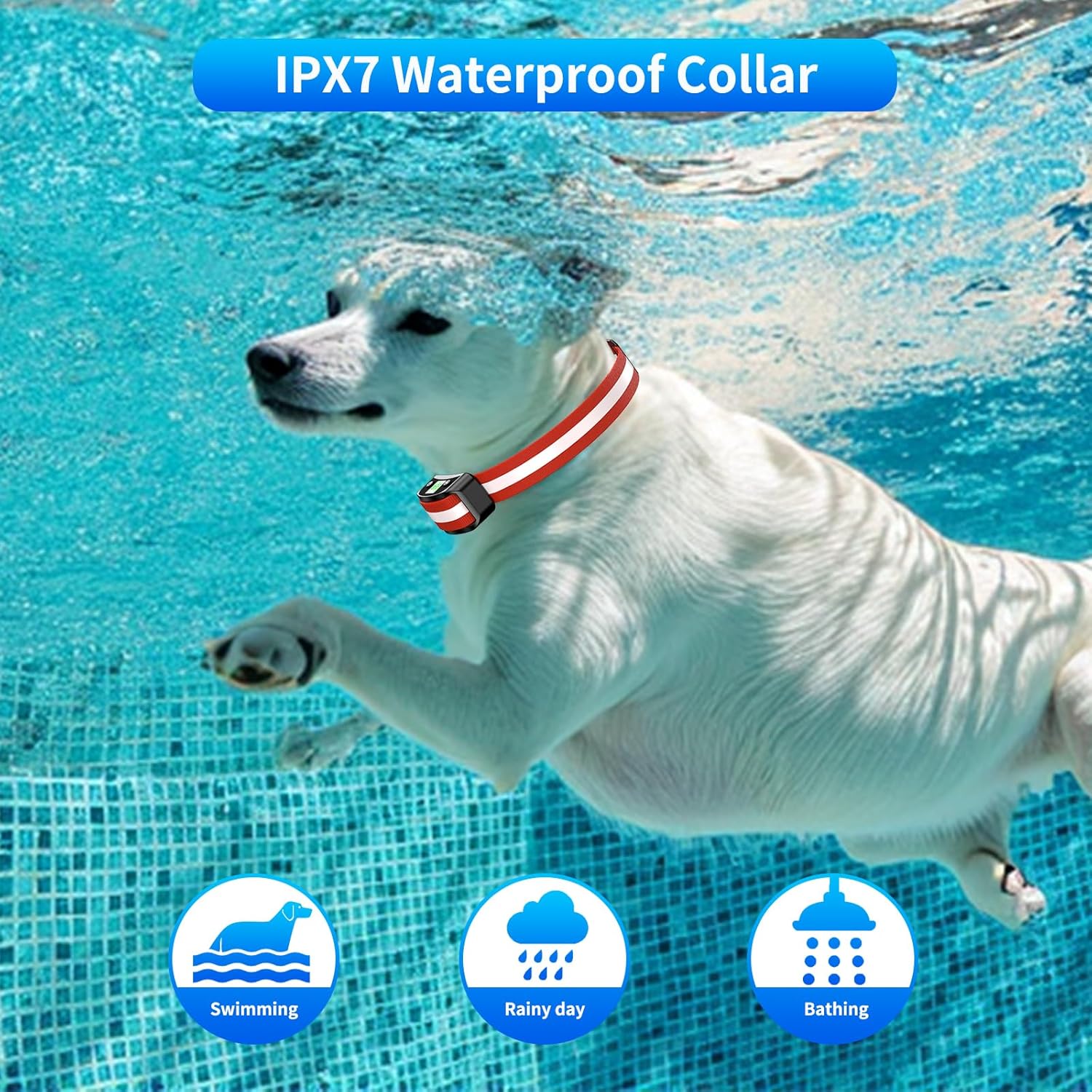 VIVIDVISTA Wireless Dog Fence for 2 Dogs - Adjustable up to 1640ft Electric Fence, 185 Days Standby Time Training Collar, Pet Containment System with 3 Training Modes, Flash Light and Waterproof