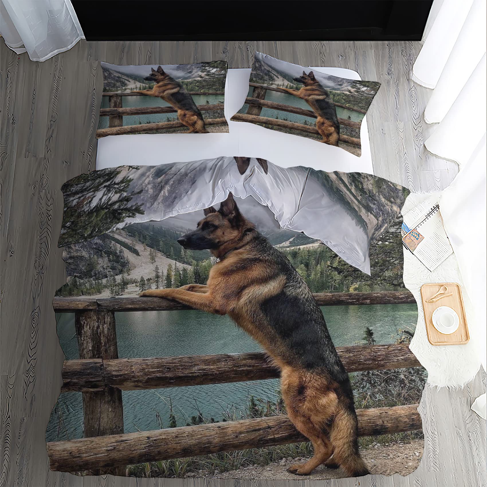 Parure de lit d'été en microfibre douce lavable avec fermeture éclair pratique