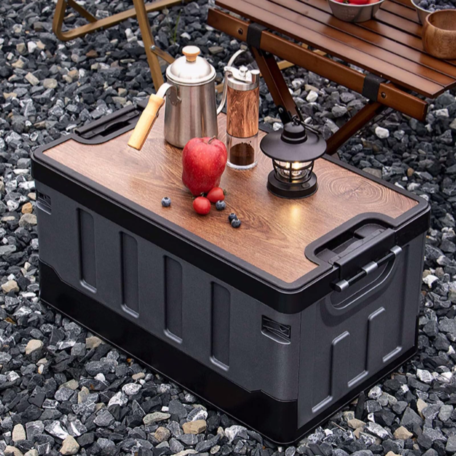 Campingbox PP-Aufbewahrungsbox, faltbar, for den Außenbereich, tragbar, faltbar, for Getränke, Auto, Faltbox, Schlafzimmer, Camping, Organisationsbehälter, Aufbewahrungsbox Aufbewahrungsboxen ( Color