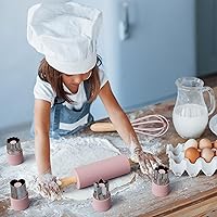 Vista 9 de Juego de cocina y horneado de madera para niños - Herramientas de cocina seguras y reales que brindan a los niños pequeños una experiencia de cocina
