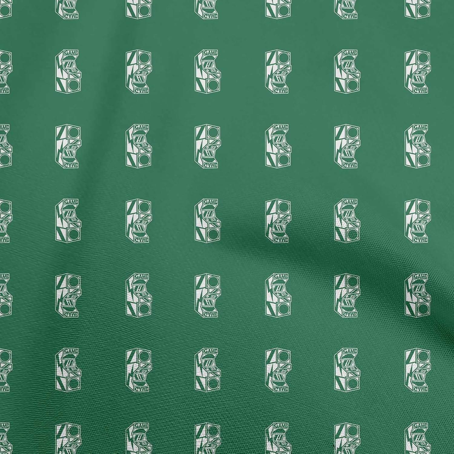 oneOone Georgette Viscose Green Fabric Gaming Sewing Material Print Fabric By The Yard 42 Inch Wide