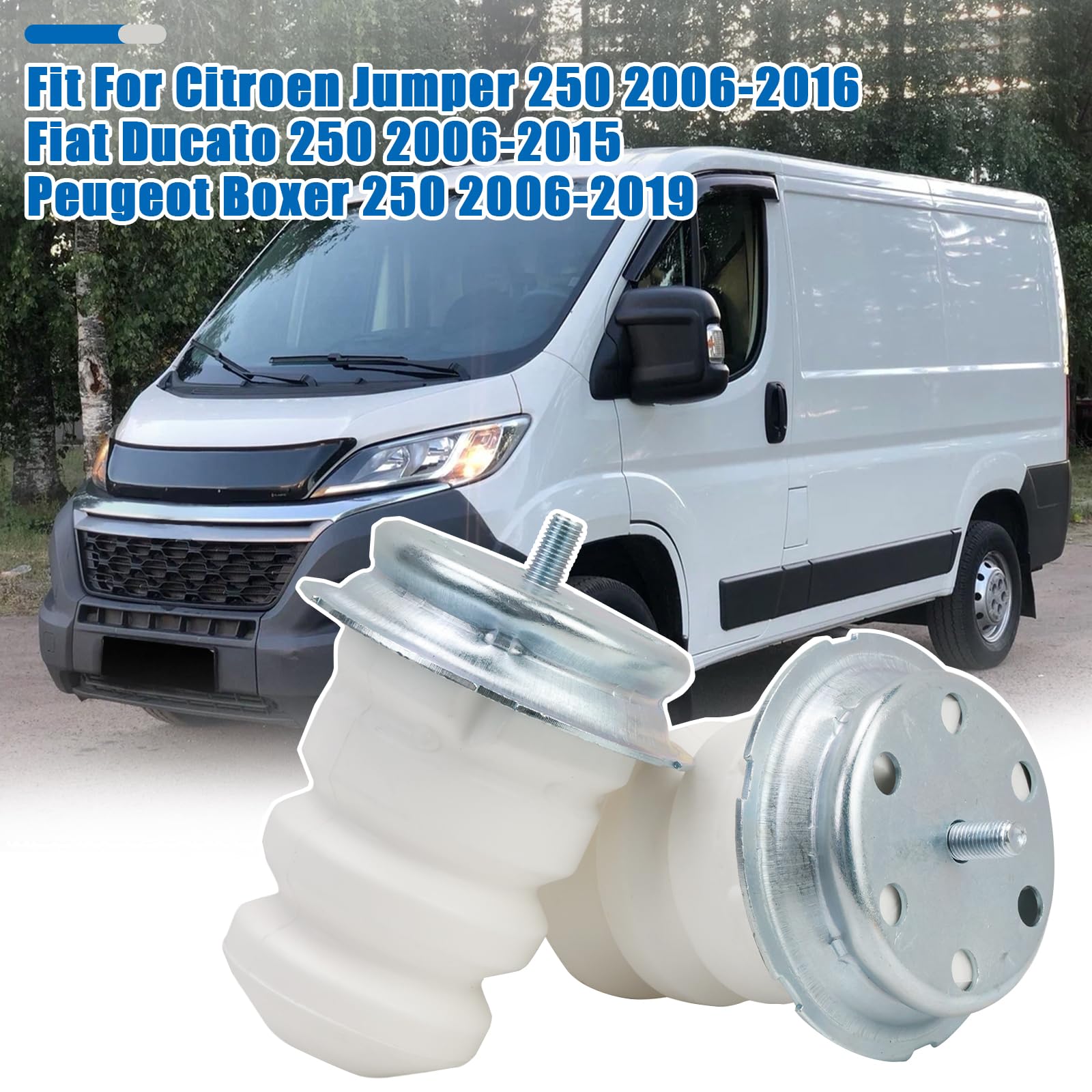 Limitatore Sospensione Cuscinetto Gomma Posteriore Compatibile con Citroen Jumper 250 Ducato 250 Boxer 250 1351266080 5166.88 516688
