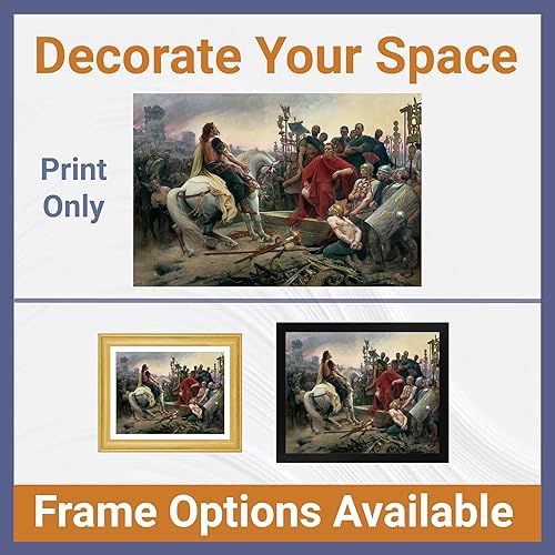 Miniatura 3 de Lost Cabin Vercingetorix arroja sus brazos a los pies de Julio César por Lionel Noel Royer  Impresión sin marco  Reproducción de pinturas de obras