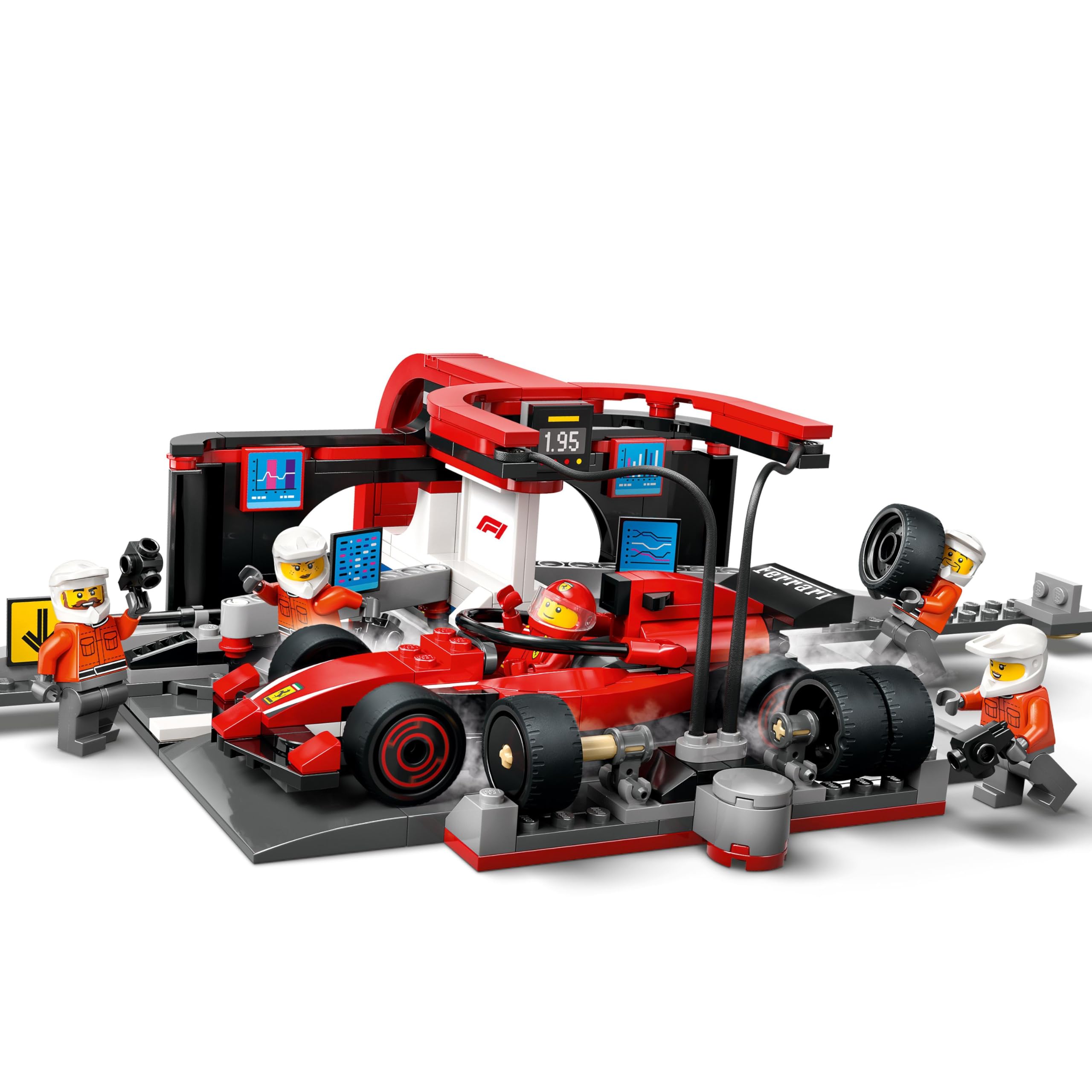 LEGO City Formula 1 Pit Stop e Equipe de Box de F1® com Carro da