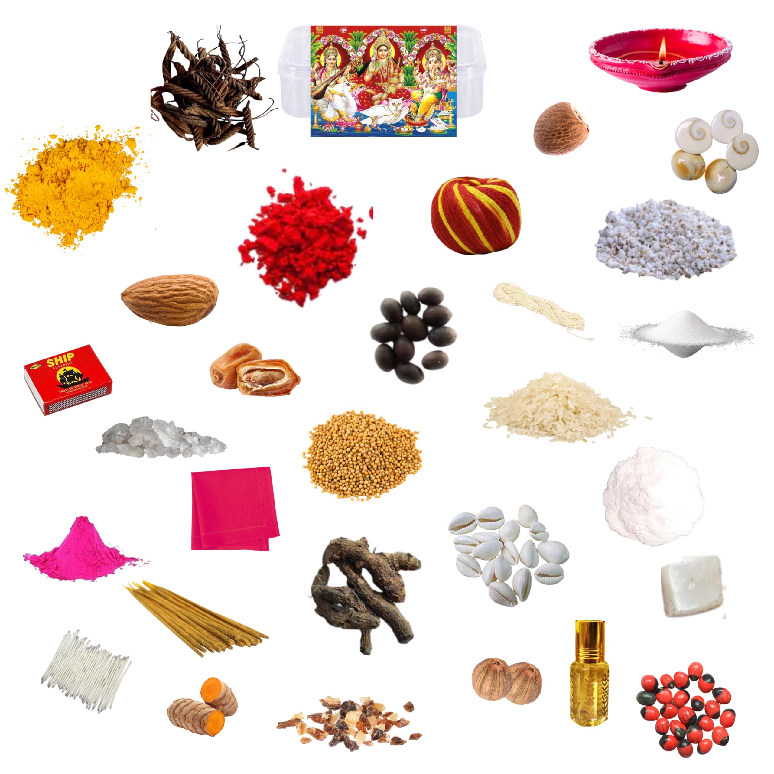 Aayur Sparsh Diwali Puja Kit | Mahalakshmi Pujan Samagri Set with 30 Items | Complete Lakshmi Puja Samagri for Diwali, Dhanteras & Kuber Puja Puja Essentials Made in India-image-20