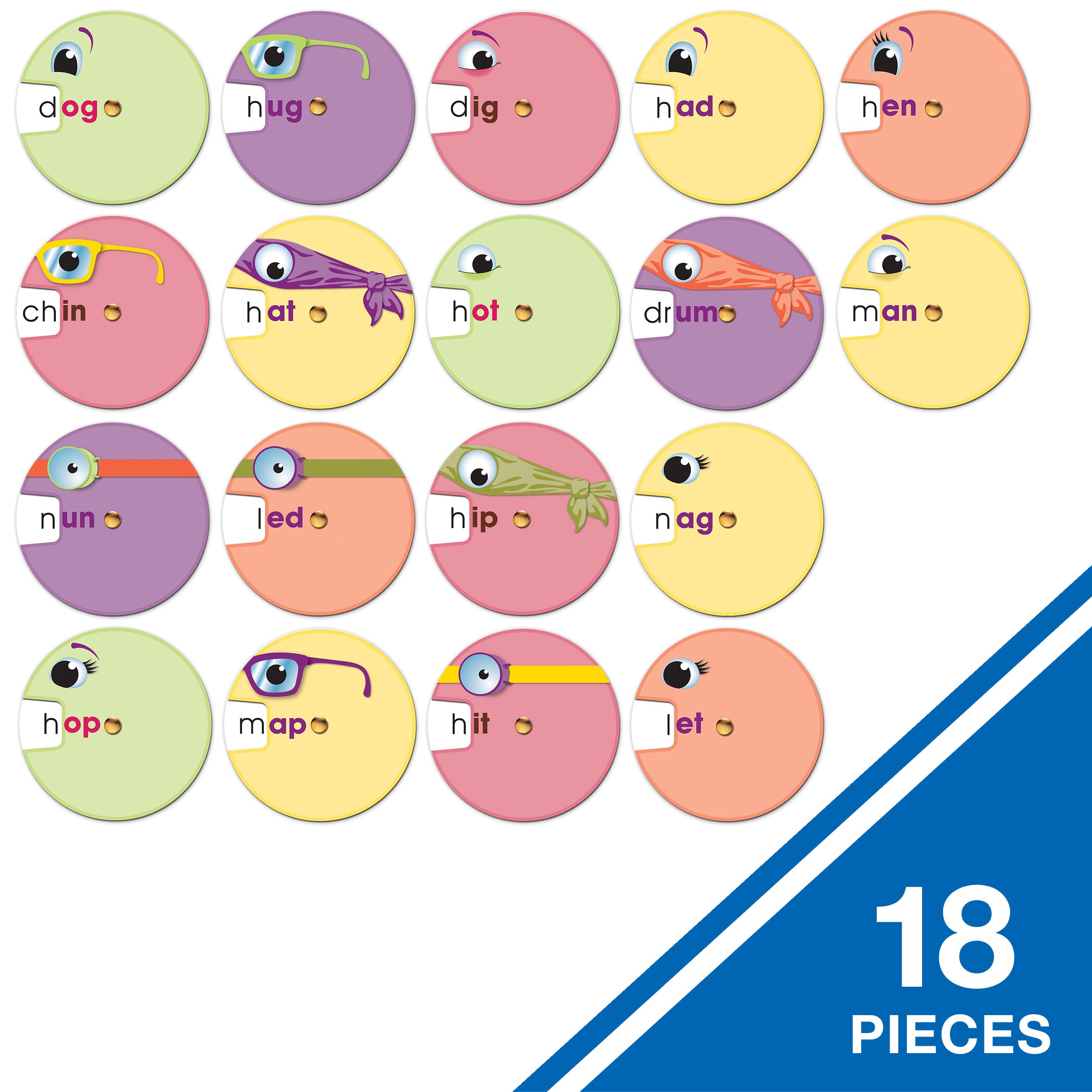 Snapklik.com : Carson Dellosa 36 Piece Word Wheels Word Families ...