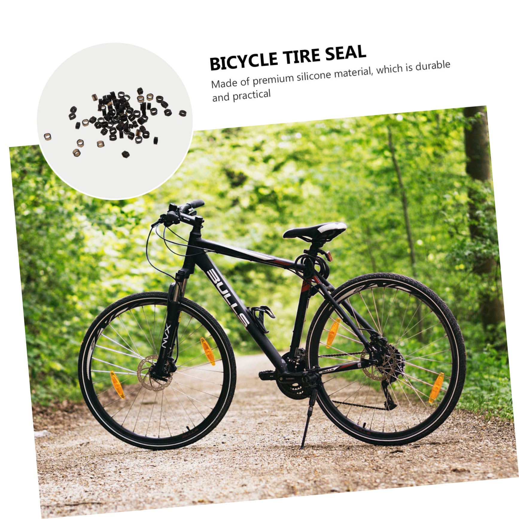 ifundom 200pcs Bike Tire Cover Sealing Ring Sealing Gasket for Bike Replacement