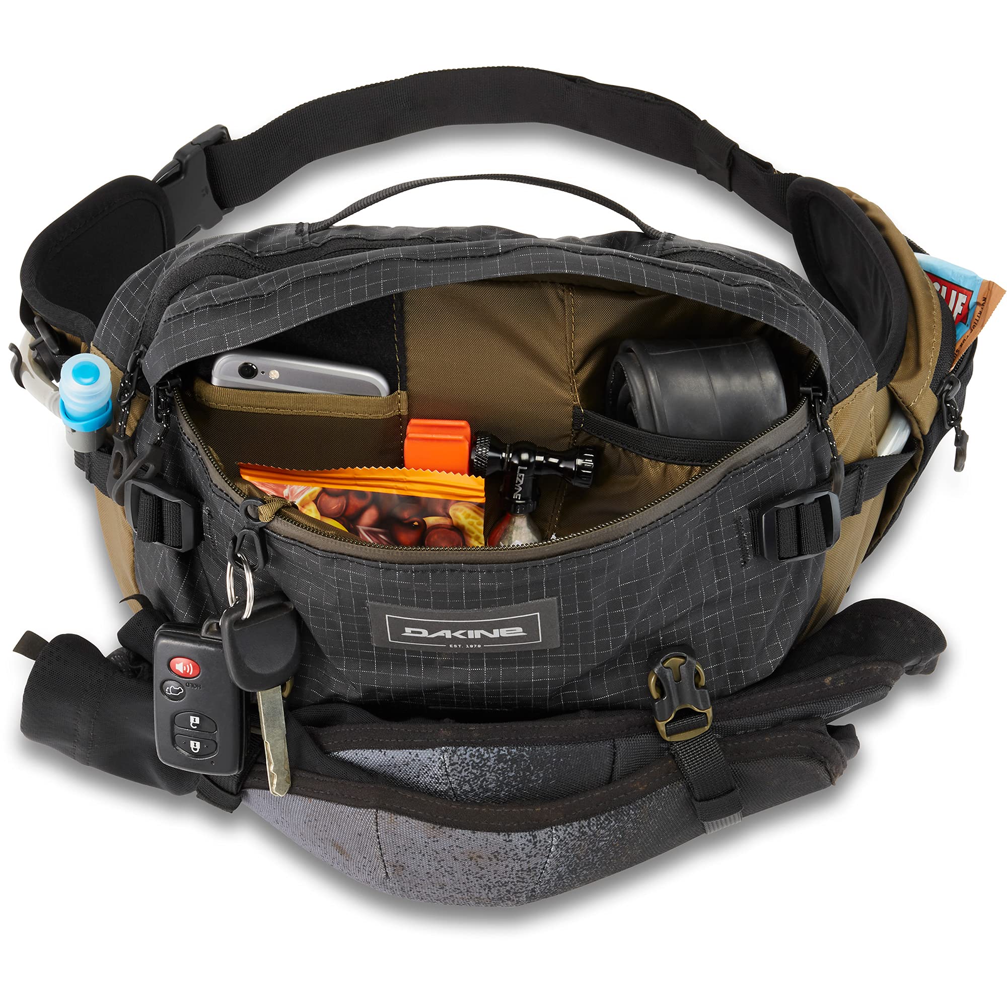 Dakine Seeker 6 Riñonera Negra Ripstop – en Negro, 6L, poliéster Resistente, tamaño: 30 x 22 x 10 cm