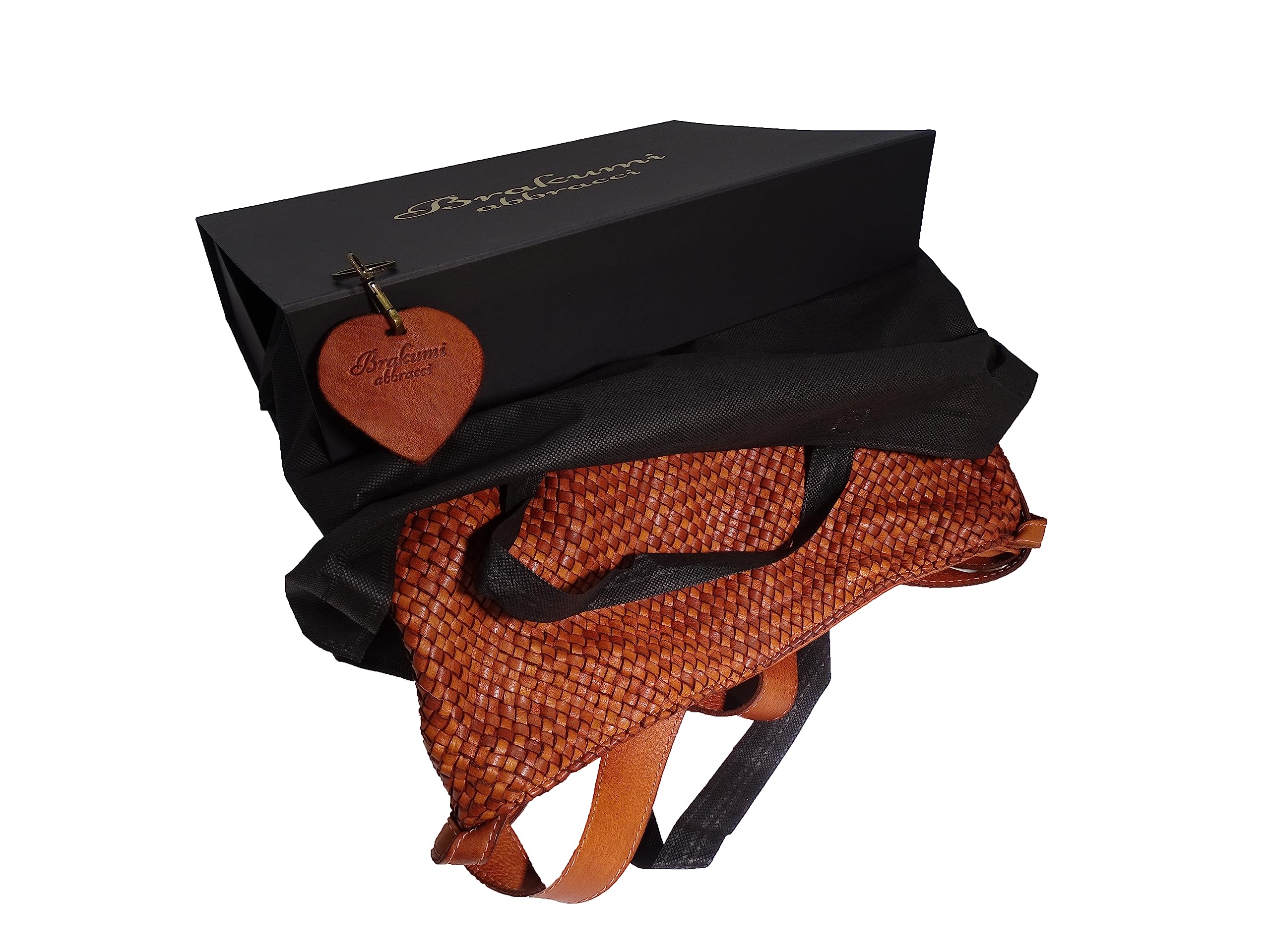 Brakumi Borsa in vera pelle morbida trasformabile in zaino