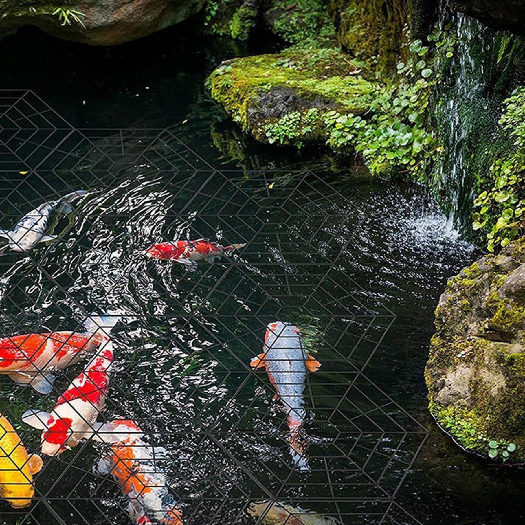 Netting de estanques, 20 piezas/set Hexagonal Pond Guard Cover Cover, Nylon Pond Net, accesorios de estanques protectores para cuervos resistentes a las garzas, cubiertas de estanques para estanques