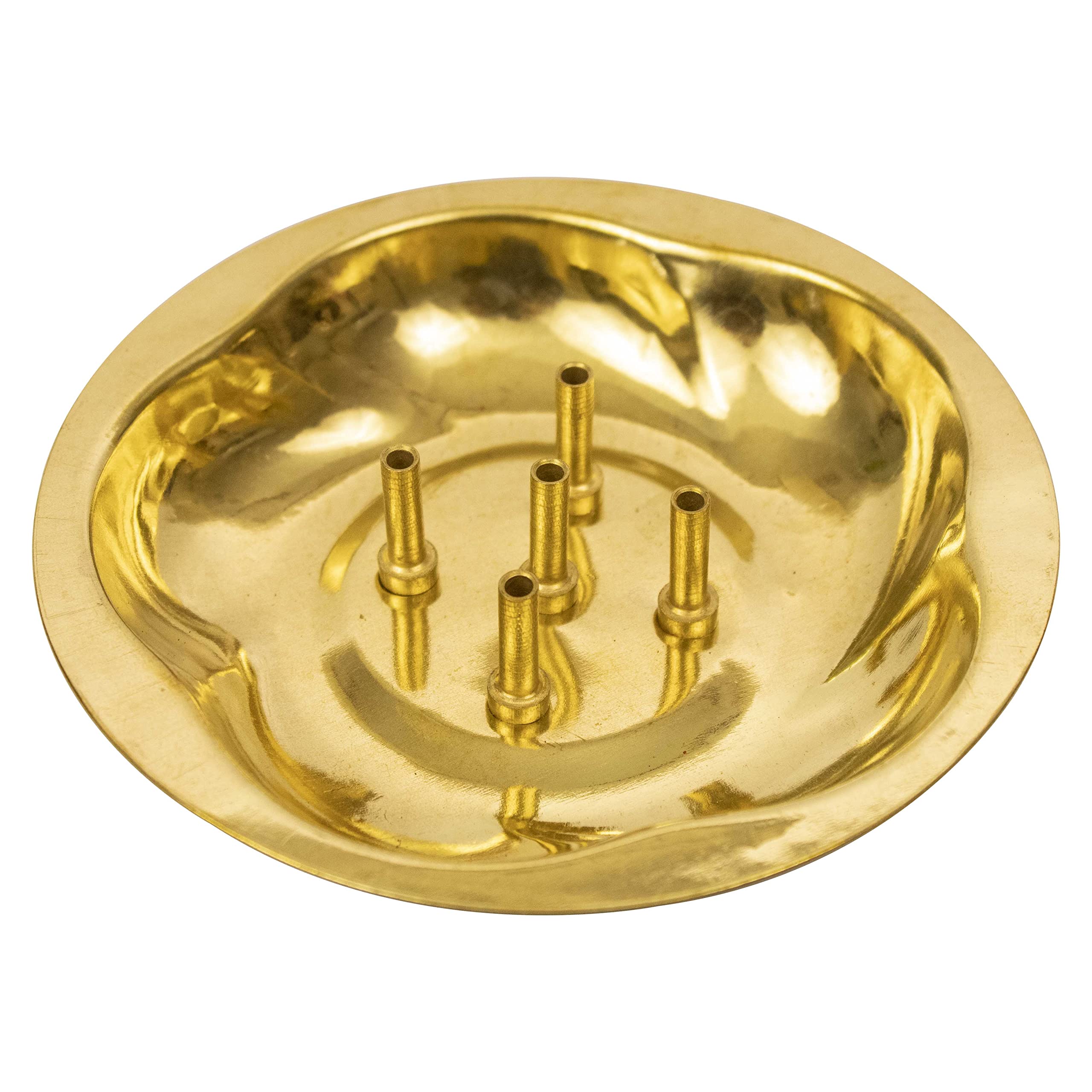 Spillbox Brass Incense Stick Holder Stand | Holder | Burner with Ash Catcher Agarbatti | Batti Stand | Plate | Dhup | Dhoop Best for Puja -Lotus Agarbatti Bowl