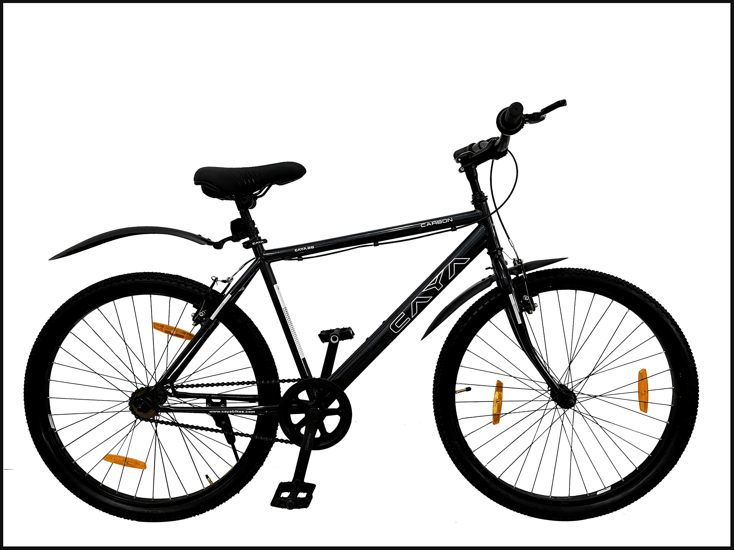 CAYA Bikes Carbon Cycle for Adults Boy & Girl (+12 yrs) | Lightweight Steel Frame 17.5 Inches | Tyre: 26" inch | Ideal Height 4.8 ft | Unisex | 90% Assembled (Easy self-Assembly)(Pearl Black) (B08VRGNM7J) Amazon Price History, Amazon Price Tracker