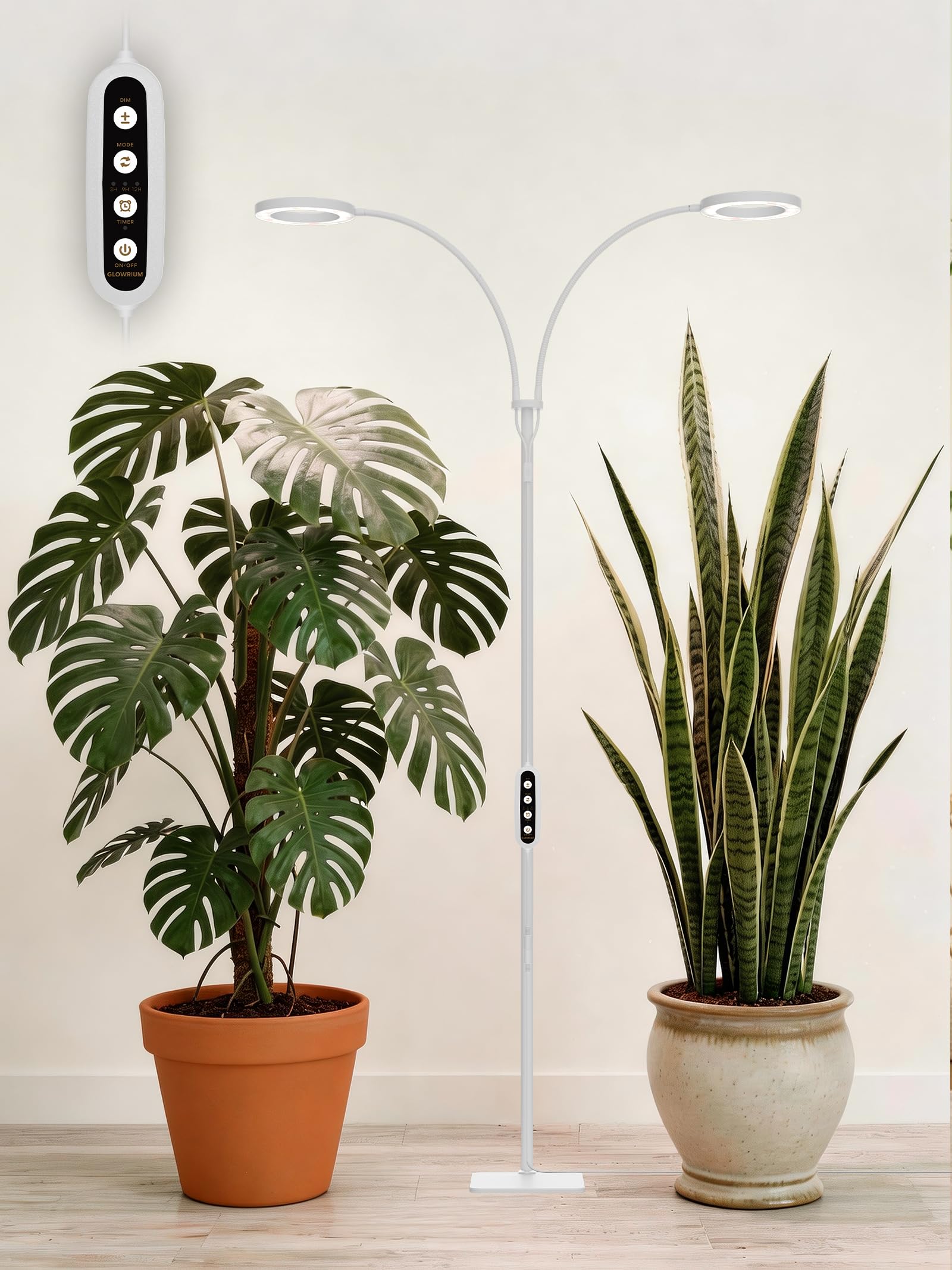 36W Grow Lights for Indoor Plants,Full Spectrum LED Plant Light with Stand