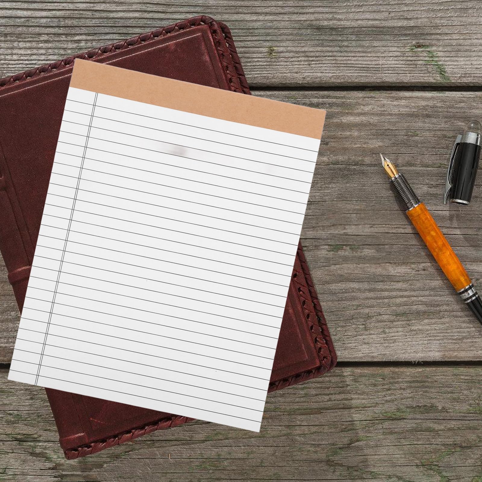10 Pezzi Blocco Note Legale a Righe, 30 Pagine, Carta Bianca