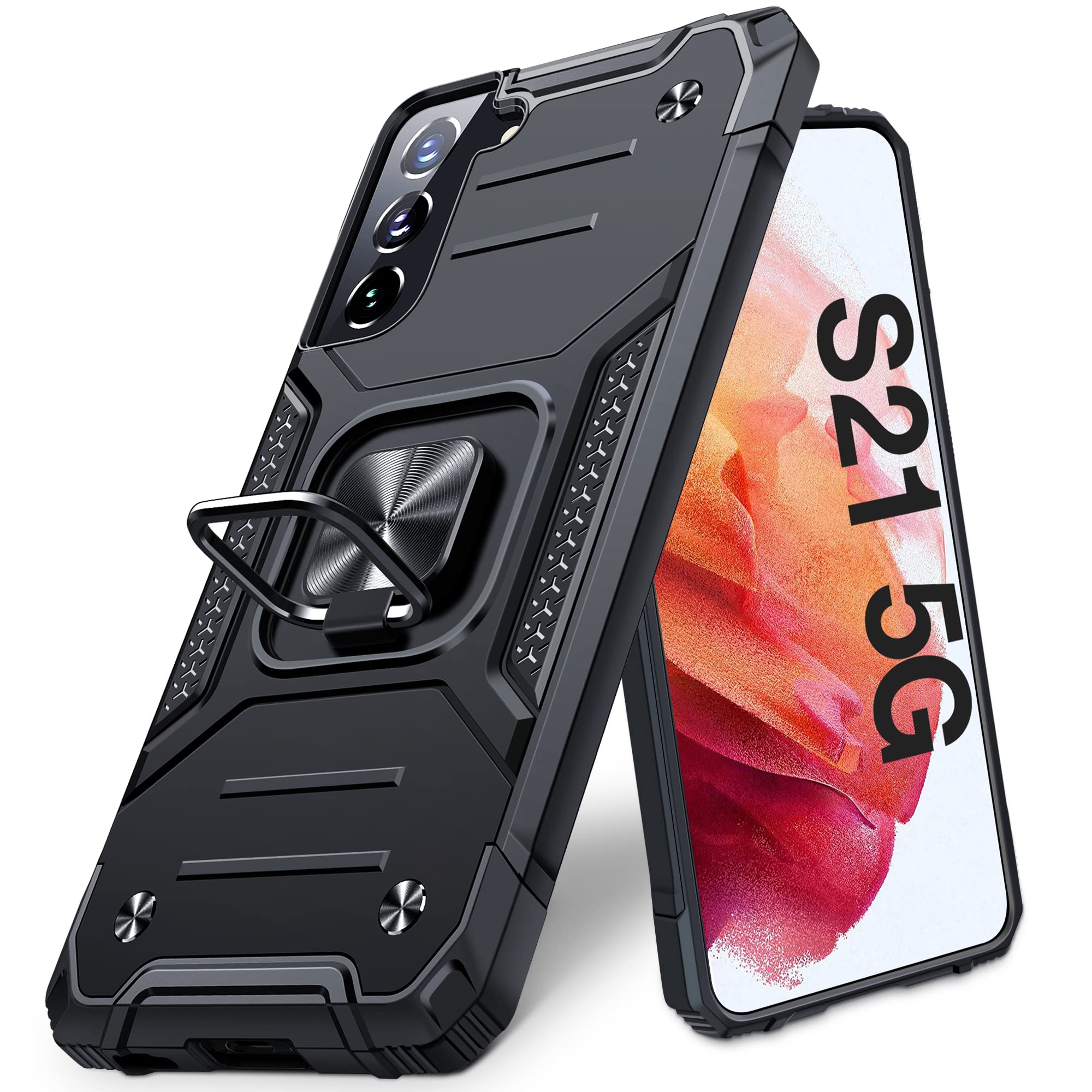 Vakoo Armor Series Phone Case for Samsung Galaxy S21 Case, Black