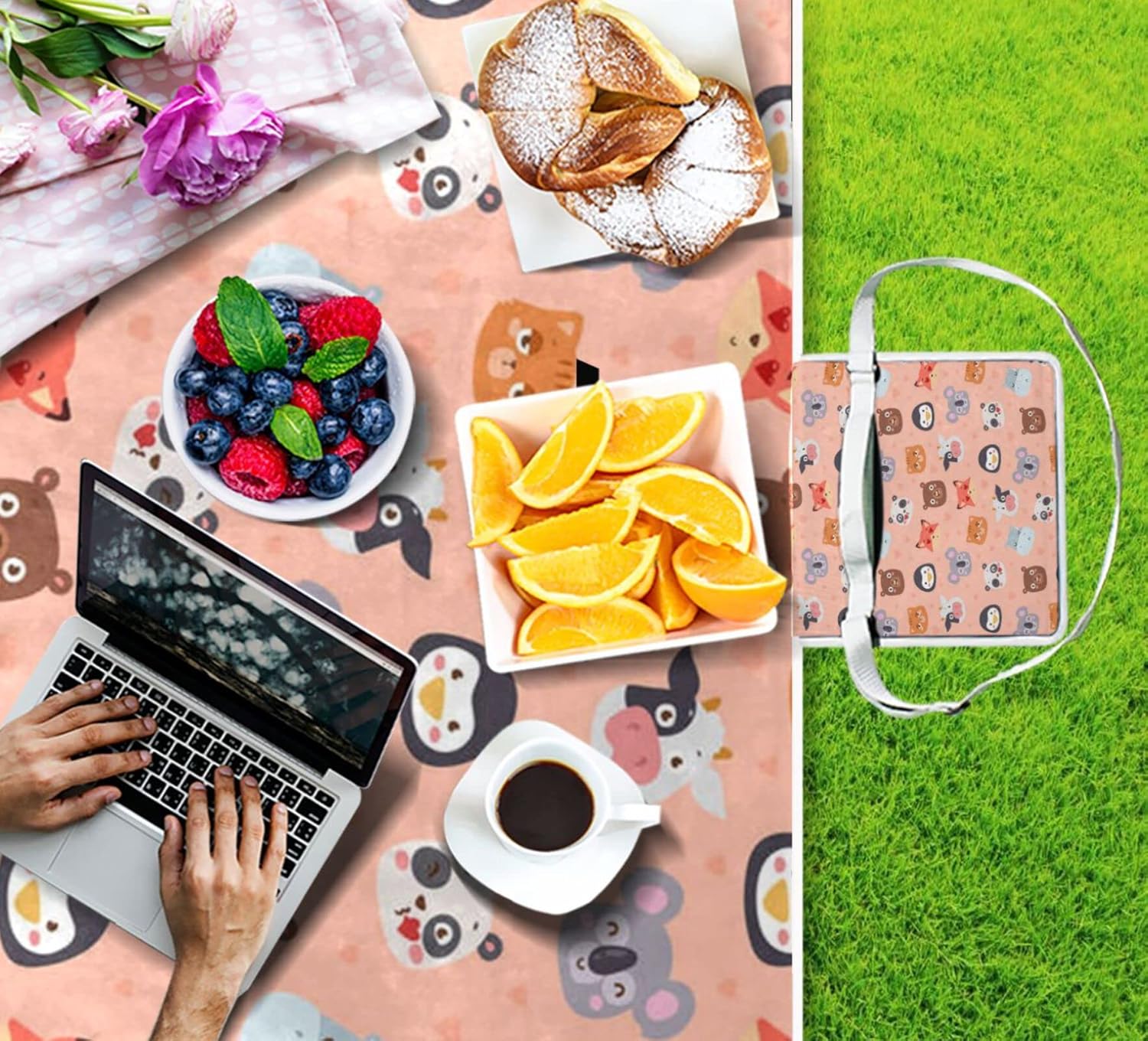 レジャーシート レジャーマット 厚手 アルミ 折り畳み 防水 コンパクト 大判 日本 和風 和柄 鶴 つる 動物 アニマル オレンジ