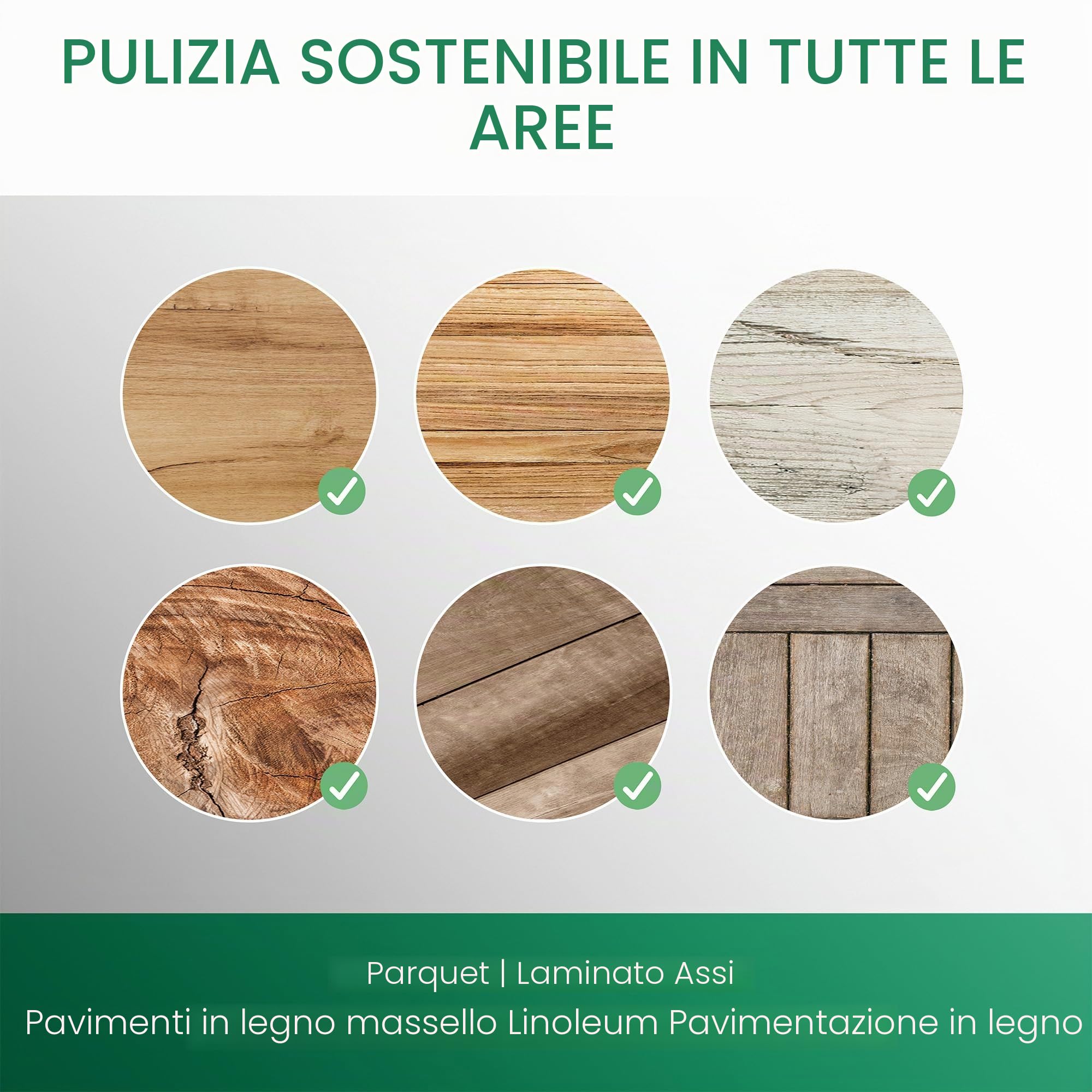 BiOHY Detergente robot pulenti (6 bottiglie da 1l) + Distributore | Detergente per i pavimenti in legno | parquet e laminato | Concentrato economo dall'odore fresco (Wischroboter Holz)