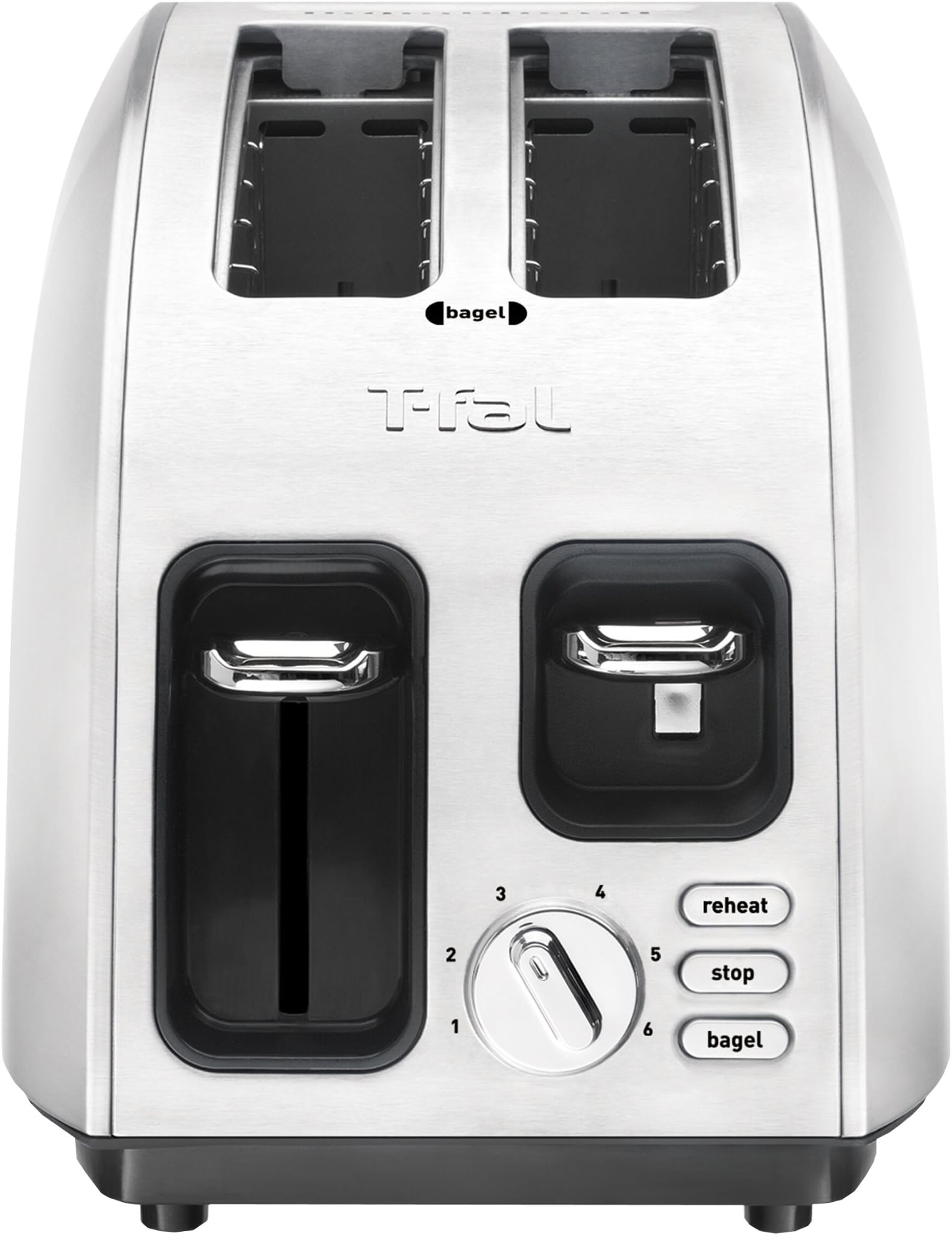 T-fal TT560E Avante Icon 2-Slice Cooking Core 900-Watt Full Brushed Stainless Steel body, White