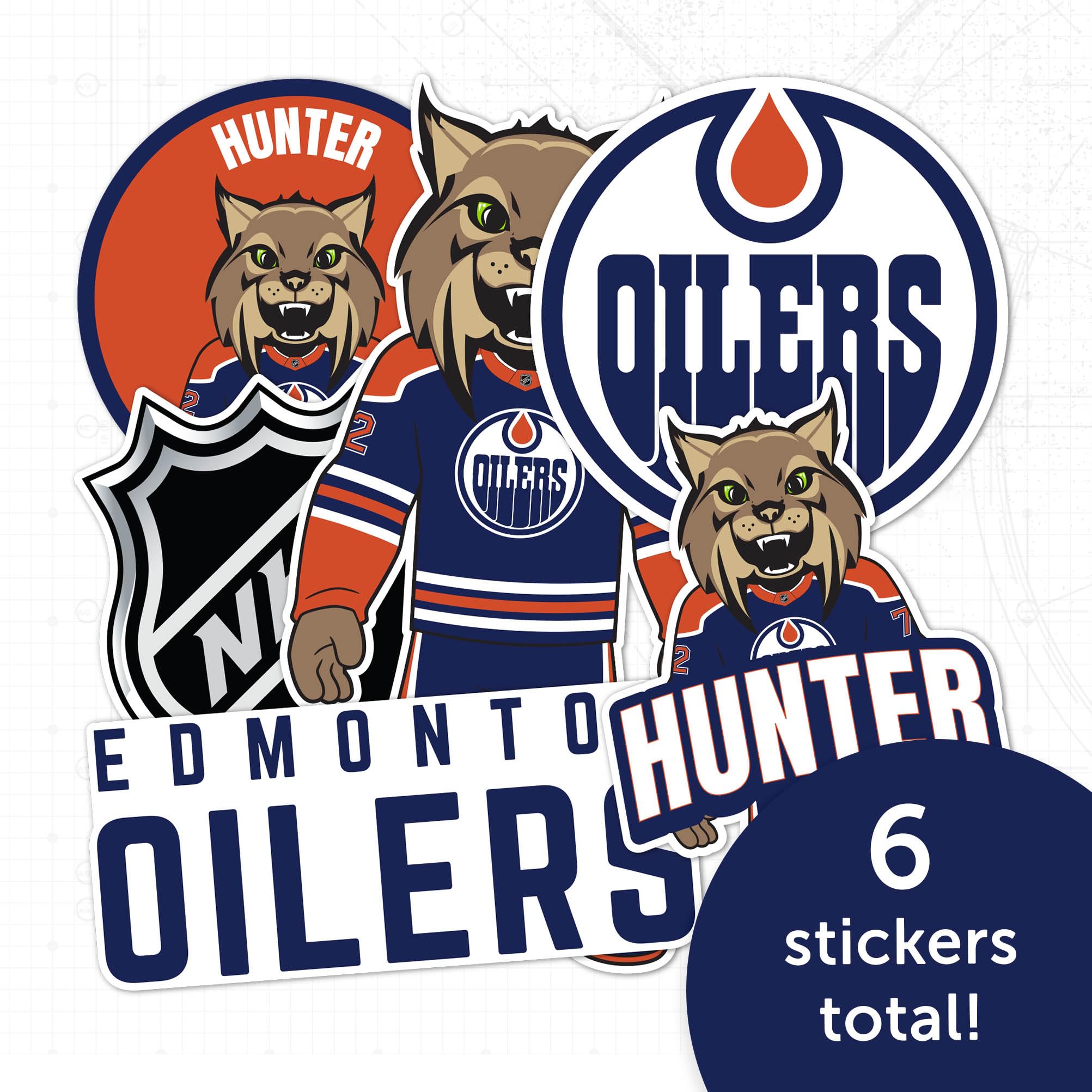 Desert Cactus Adesivo in vinile della squadra NHL di Edmonton Oilers NHL National Hockey League, per computer portatile, bottiglia d'acqua, album di ritagli (T2, mascotte)