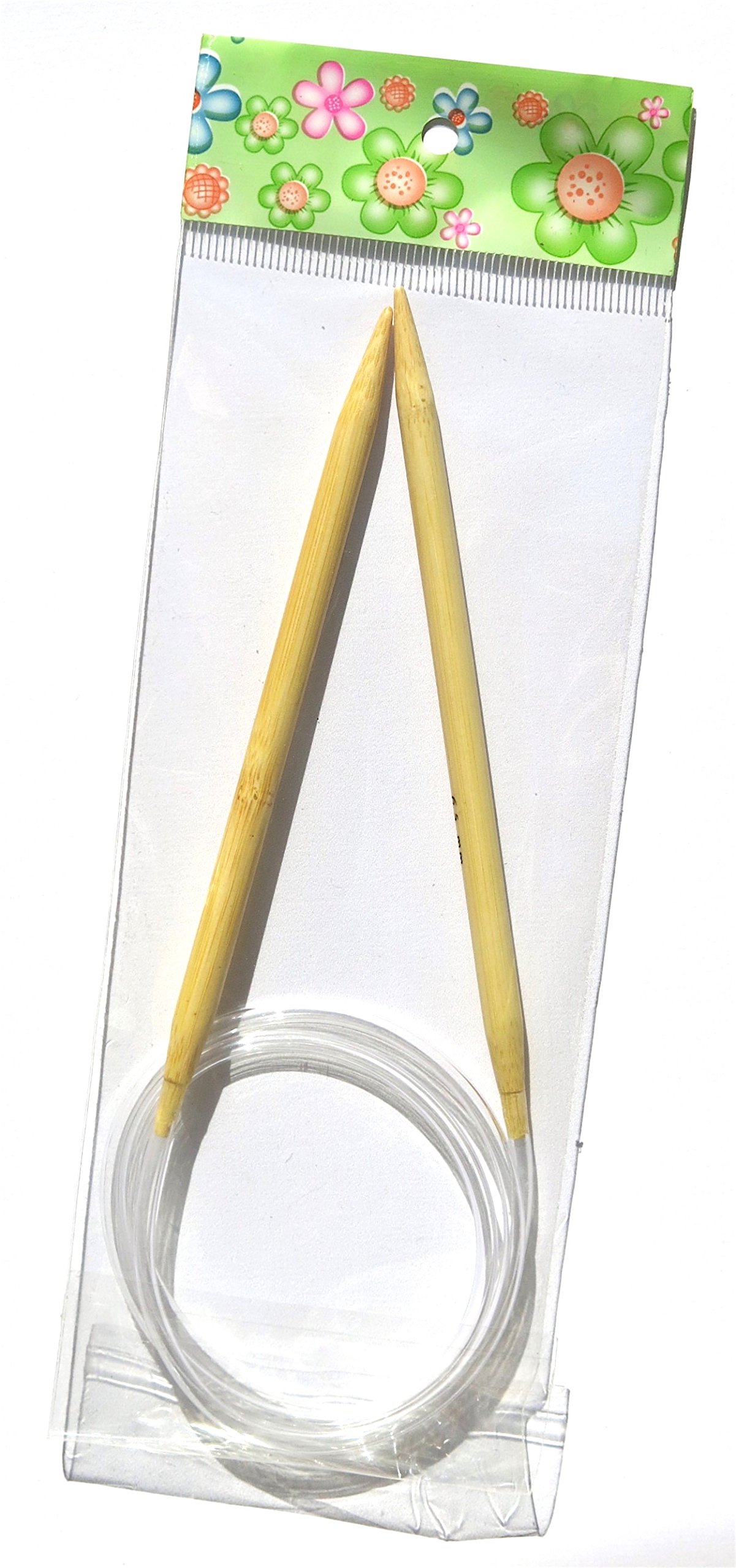 Adf Tm Natural One Pair 32'' (80Cm) X 6.5Mm Bamboo Circular Knitting Needles
