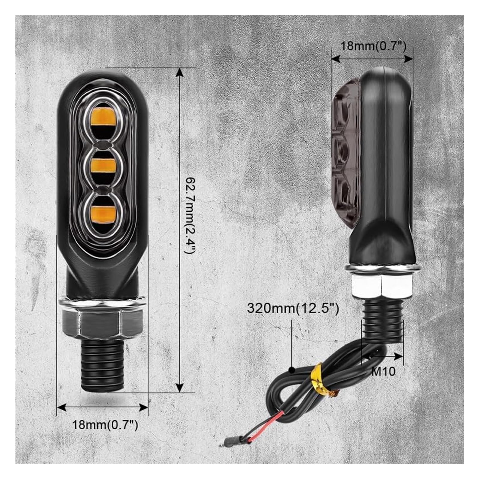 Indicatore Direzione Moto Per Yamaha LED Per Moto Indicatori Di Direzione Ambra Fluente Lampada Intermittente(Color4pcs)
