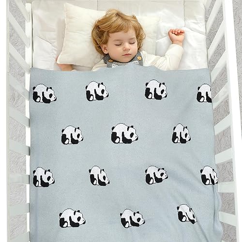 Miniatura 2 de mimixiong Receiving - Manta de punto para bebés para niñas y niños, 100% algodón, suave y acogedora, manta para recién nacidos, bebés, niños pequeños