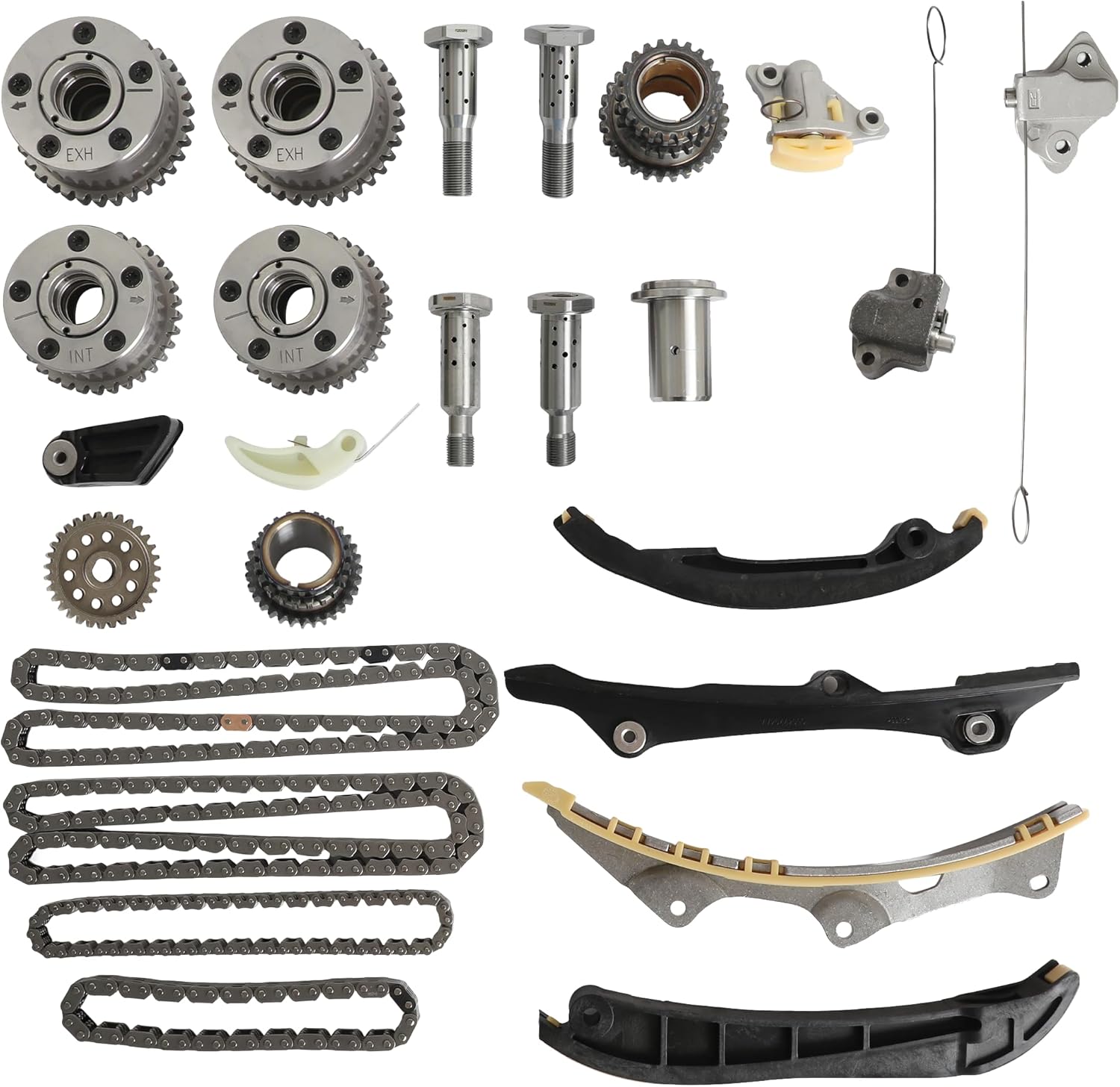 3.6 Timing Chain Kit w/ 4 VVT Sprockets Fit for Dodge Charger Durango Jeep Grand Cherokee Wrangler Chrysler 300 RAM 1500 3.6L V6 2011-2019 5184352AF 5184370AH