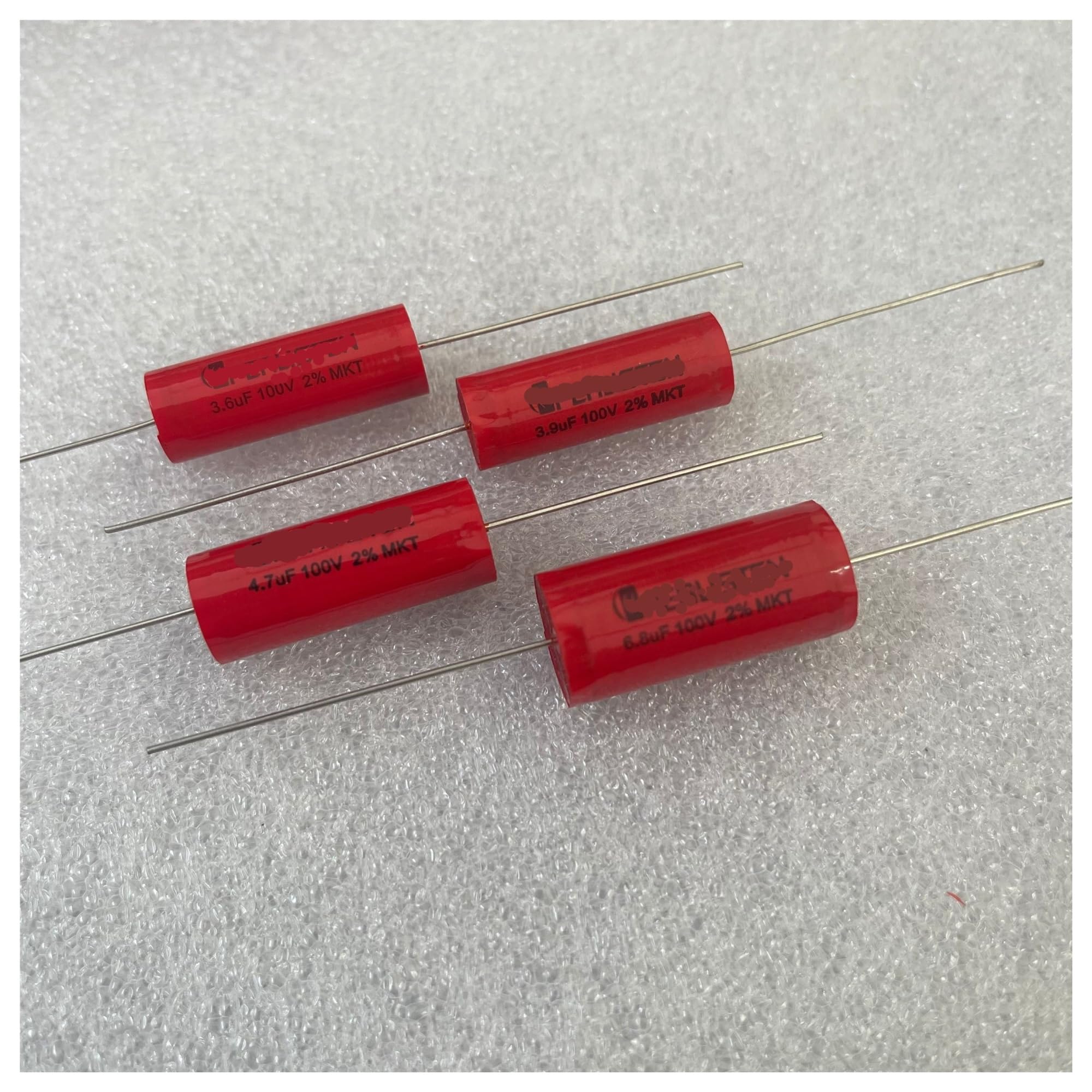 LEOTNNDQ 10pcs 3.6UF 3.9UF 4.7UF 6.8UF 100V Capacitor(4.7uf 10pcs)