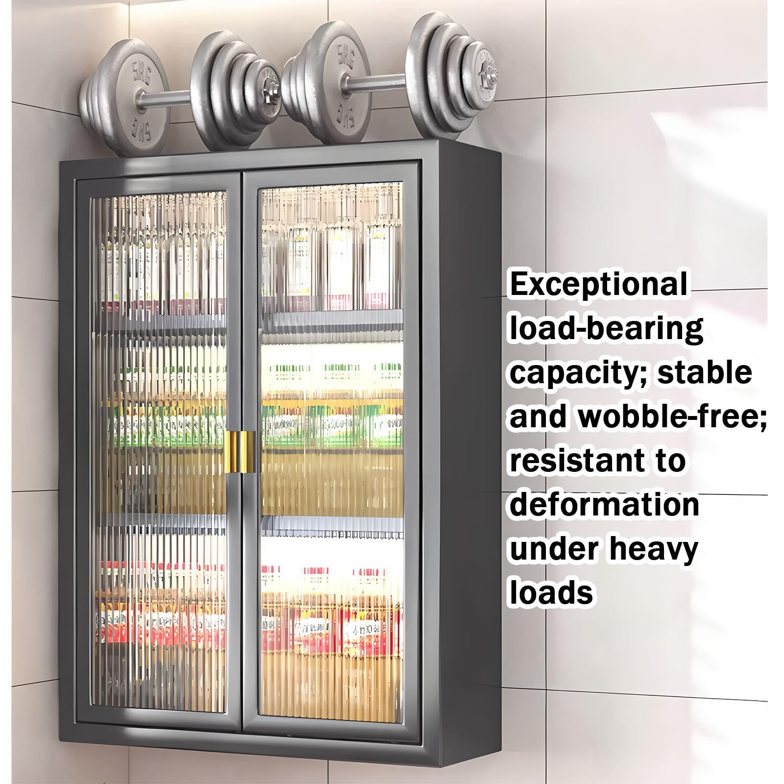 Zfmnoyev Armario De Cocina De Pared con Puerta De Policarbonato