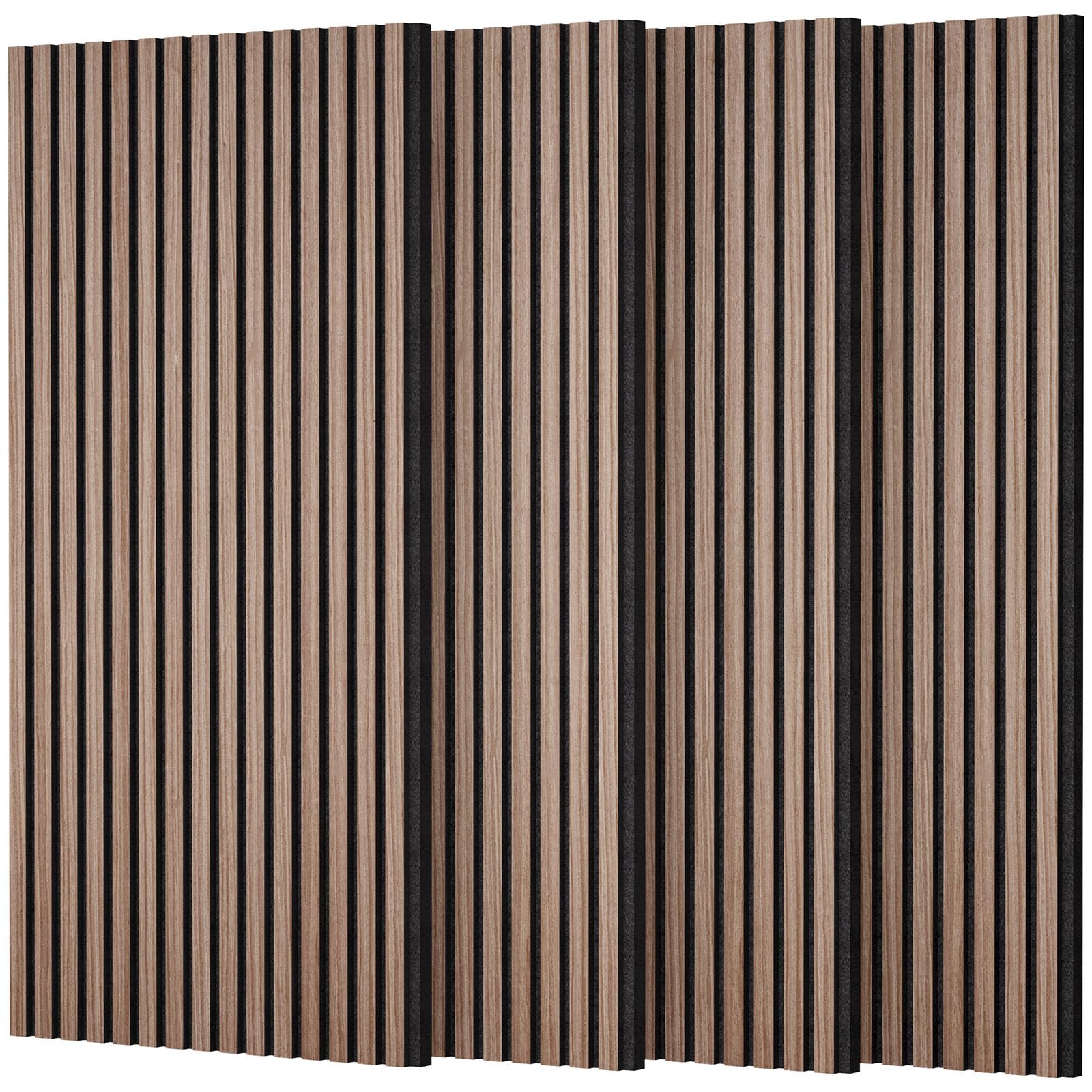 TONOR Samoprzylepne panele akustyczne z forniru drewnianego, 120 x 60 x 1,9 cm (2,88 m²), panele ścienne 3D, imitacja drewna, dekoracja ścienna, biuro, salon, orzech