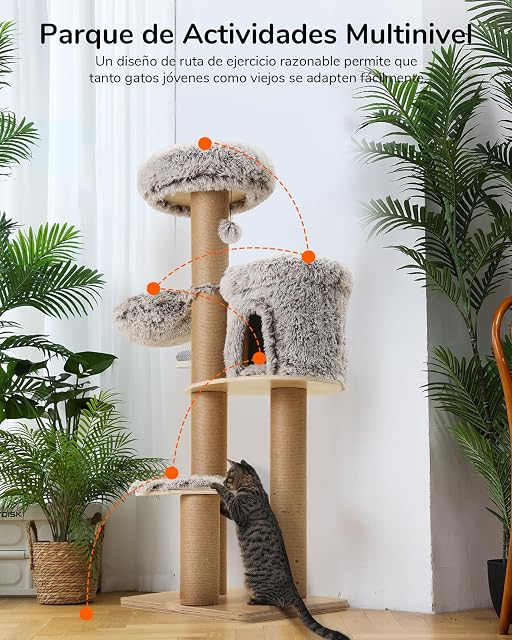 Foto 6 de 7 de FUKUMARU Rascador para gatos de 30 pulgadas de interior con pedestal