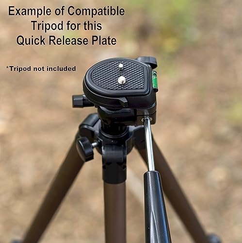 Miniatura 8 de DaVoice Placa de liberación rápida de trípode de 1.063 in para trípode Amazon Basics de 50 pulgadas, TG-50TR, TG-5060TR, Vivitar, Sunpak + adaptador