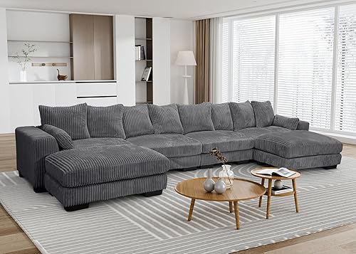 Legend Vansen Modular Sectional Couch, Upholstered Corduroy Sofa with Deep