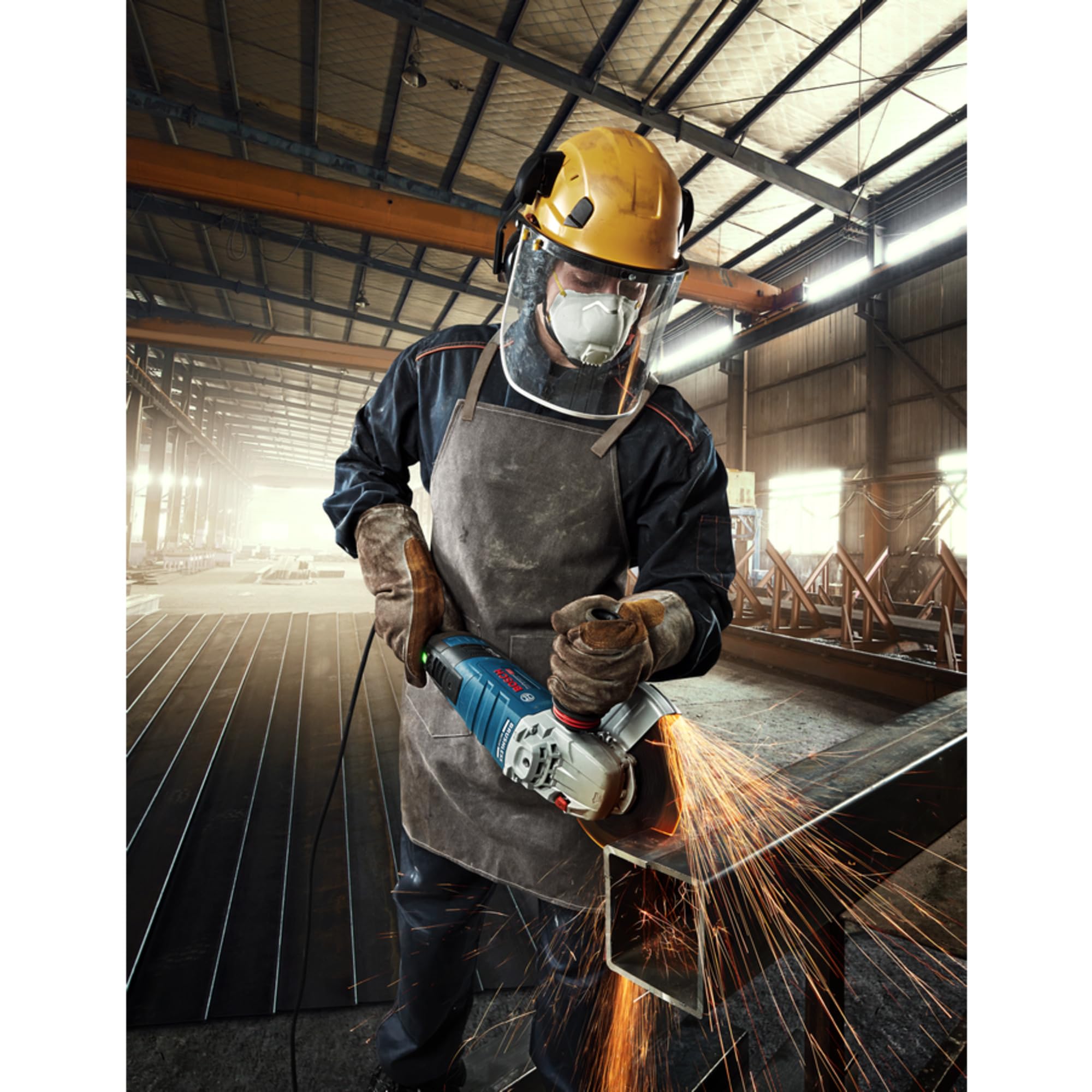 Bosch Professional Smerigliatrice angolare GWS 30-230 B (KickBack Control e freno, incl. GWS 30-230 B, chiave a due perni, dado di serraggio, cuffia di prot. regolabile, impugn. suppl.)