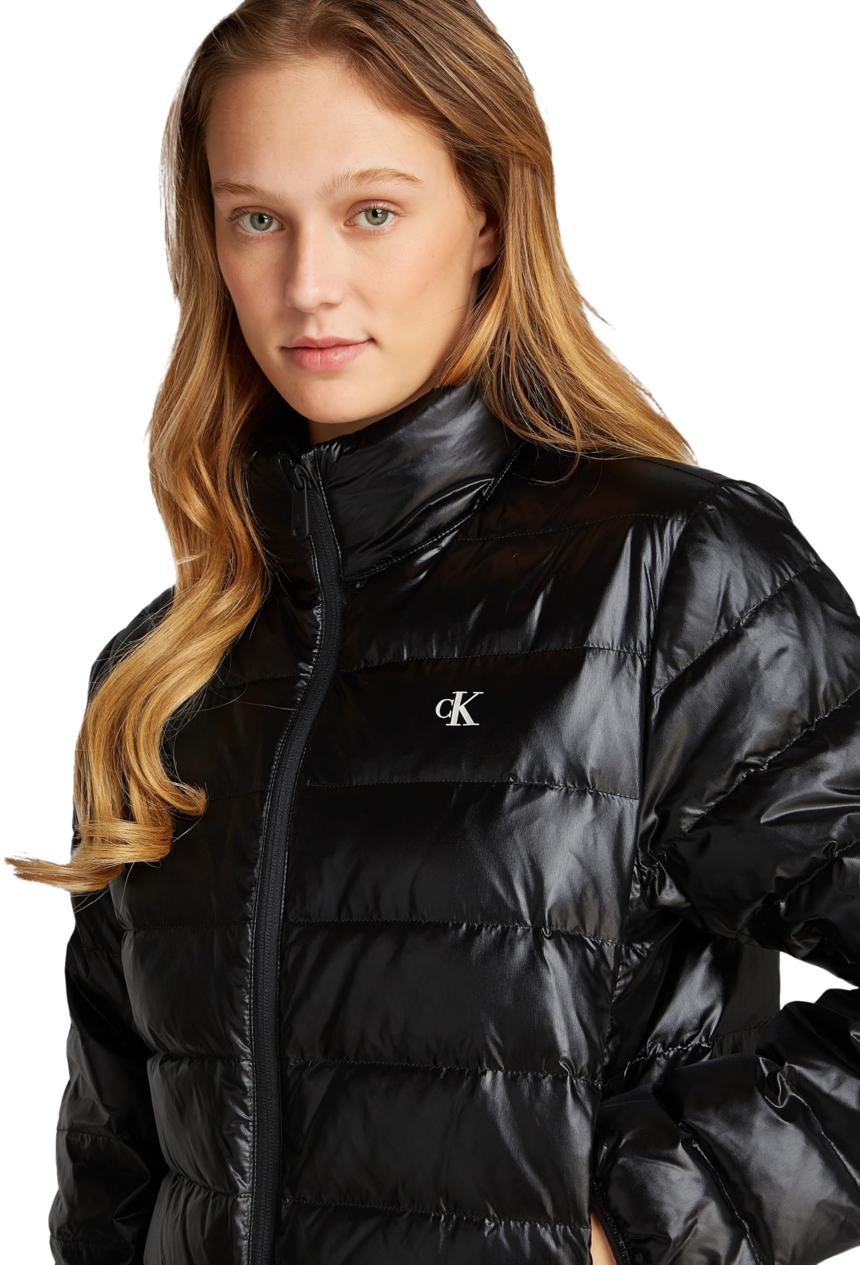 Calvin Klein Jeans Damska kurtka puchowa UL DOWN SHINE PUFFER J20J224698, czarna (Ck Black), XS, Czarny (Ck Black), XS